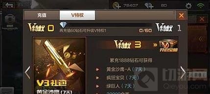 CF手游新V特权分析 VIP等级特权及价格一览