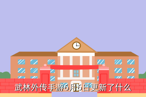 武林外传手游6月6日更新了什么
