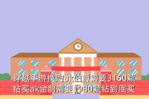 穿越手游换购ak伯爵需要3160颗钻买ak金韵需要1980颗钻到底买