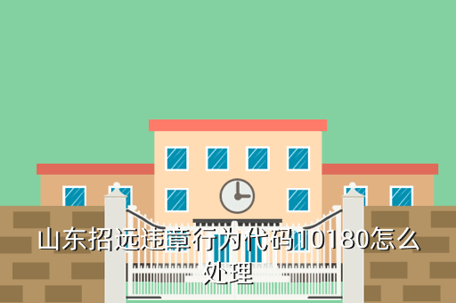 山东招远违章行为代码10180怎么处理