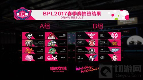 球球大作战2017BPL抽签分组 16强战队大集结